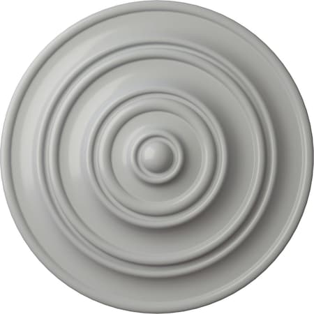 Ekena Millwork Classic Ceiling Medallion (Fits Canopies up to 4 1/8"), Hand-Painted Frost, 13 1/4"OD x 1/2"P CM13CLFRF